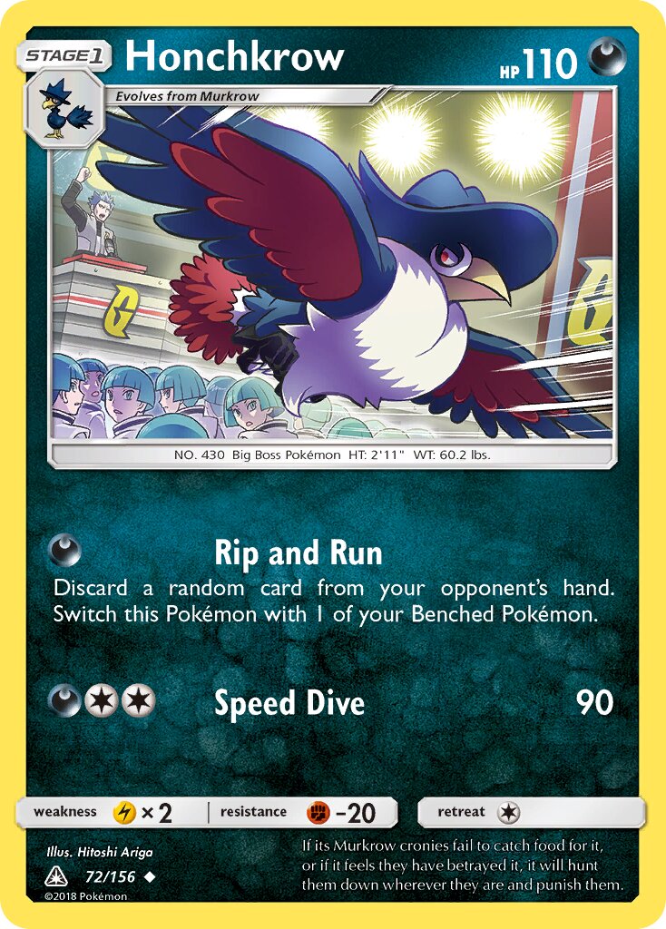 Honchkrow 072/173 — Ultra Prism (English Pokémon TCG card)