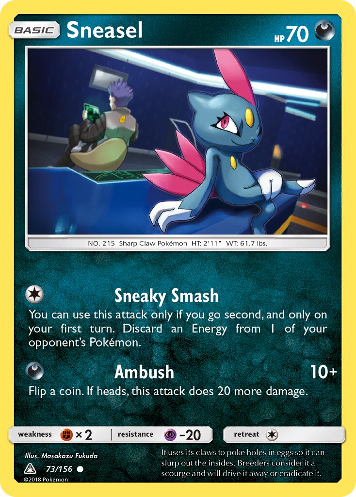 Sneasel 073/173 — Ultra Prism (English Pokémon TCG card)
