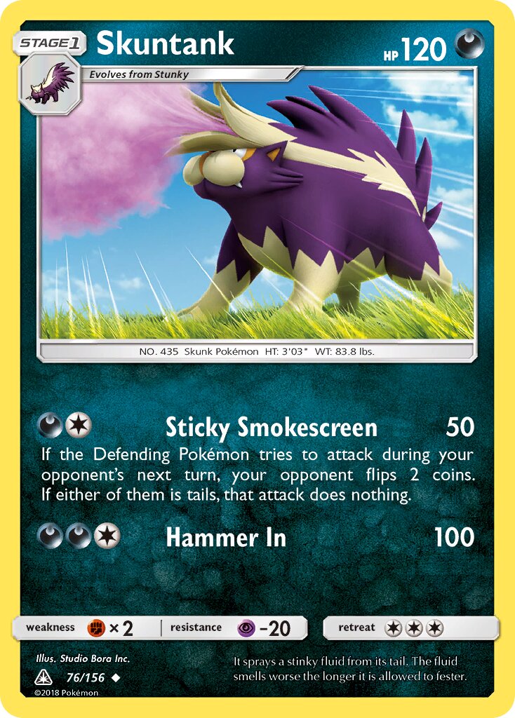 Skuntank 076/173 — Ultra Prism (English Pokémon TCG card)