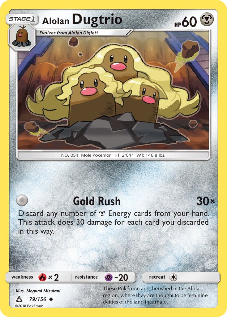 Alolan Dugtrio 079/173 — Ultra Prism (English Pokémon TCG card)