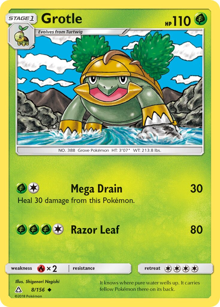 Grotle 008/173 — Ultra Prism (English Pokémon TCG card)