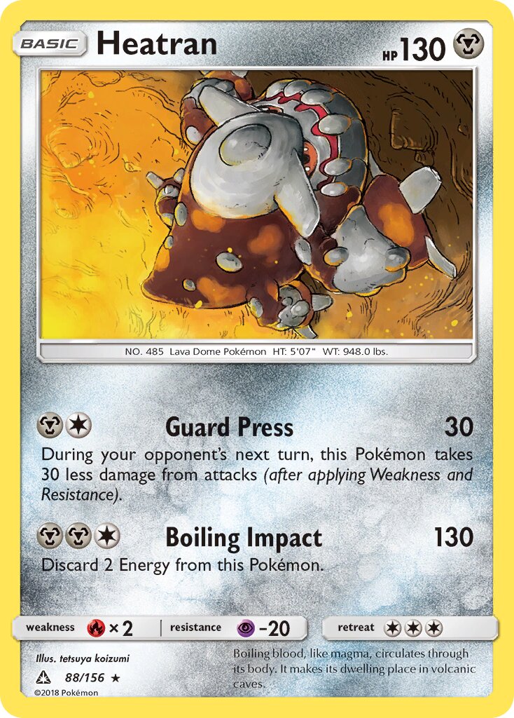 Heatran 088/173 — Ultra Prism (English Pokémon TCG card)
