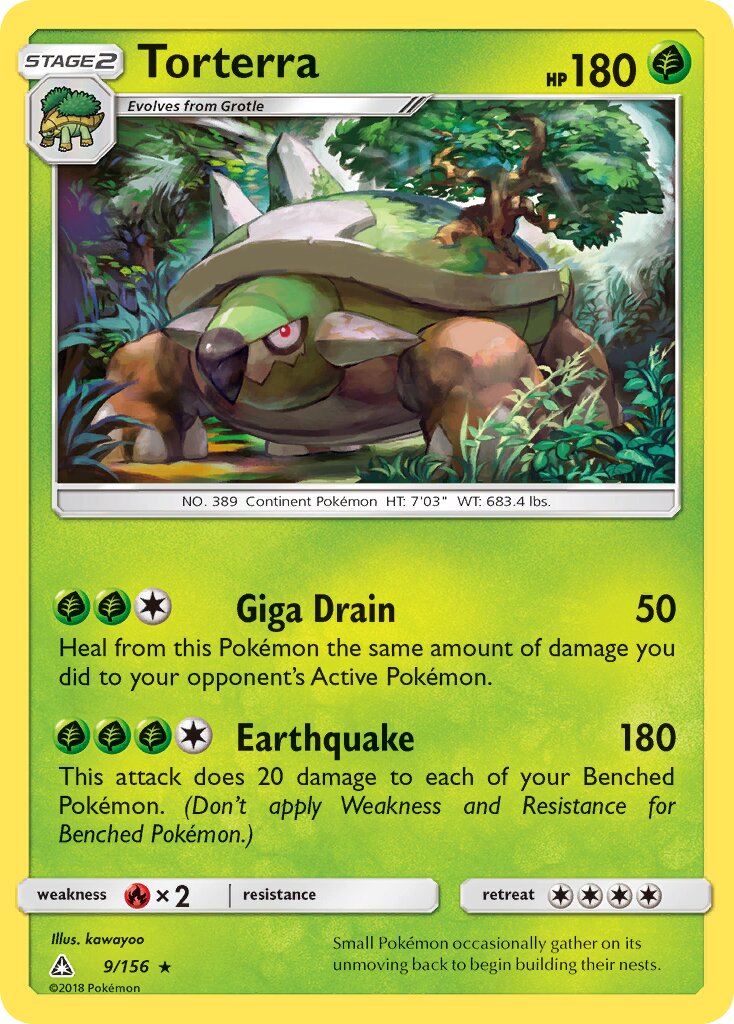 Torterra 009/173 — Ultra Prism (English Pokémon TCG card)