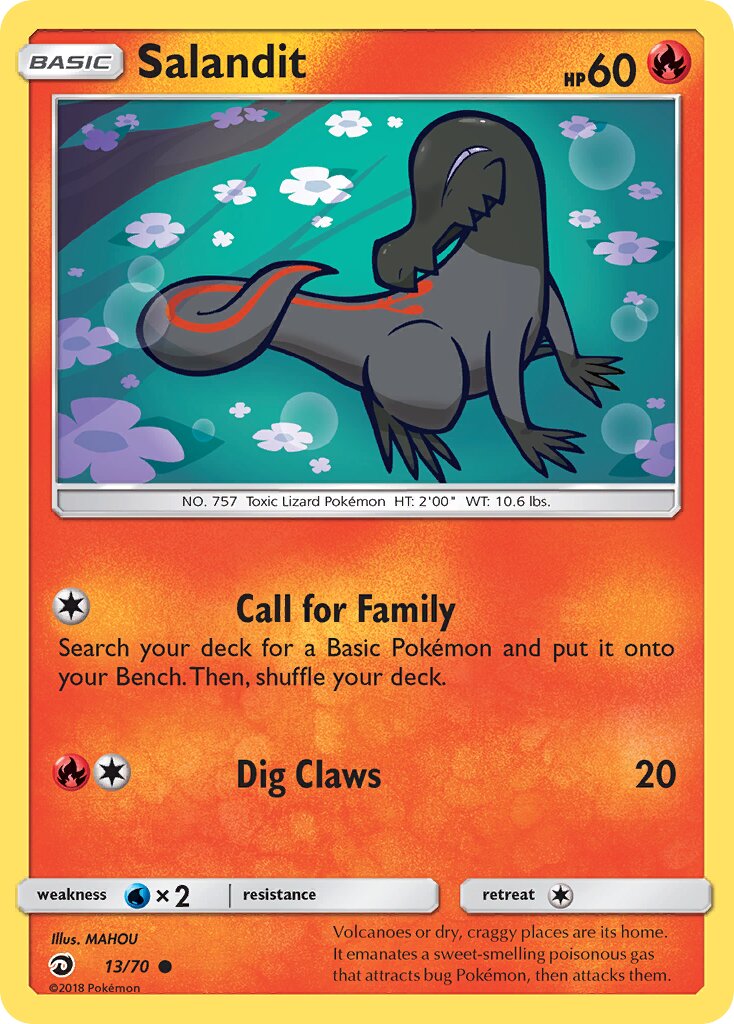Salandit 013/78 — Dragon Majesty (English Pokémon TCG card)