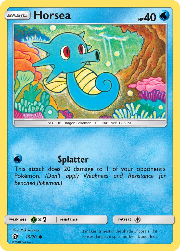 Horsea 015/78 — Dragon Majesty (English Pokémon TCG card)