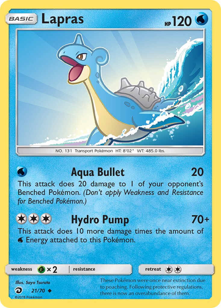 Lapras 021/78 — Dragon Majesty (English Pokémon TCG card)