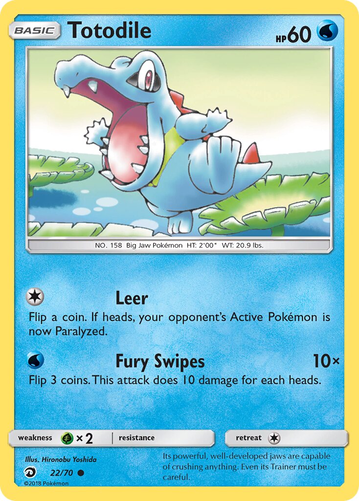 Totodile 022/78 — Dragon Majesty (English Pokémon TCG card)