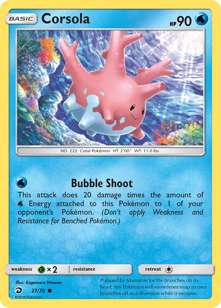 Corsola 027/78 — Dragon Majesty (English Pokémon TCG card)