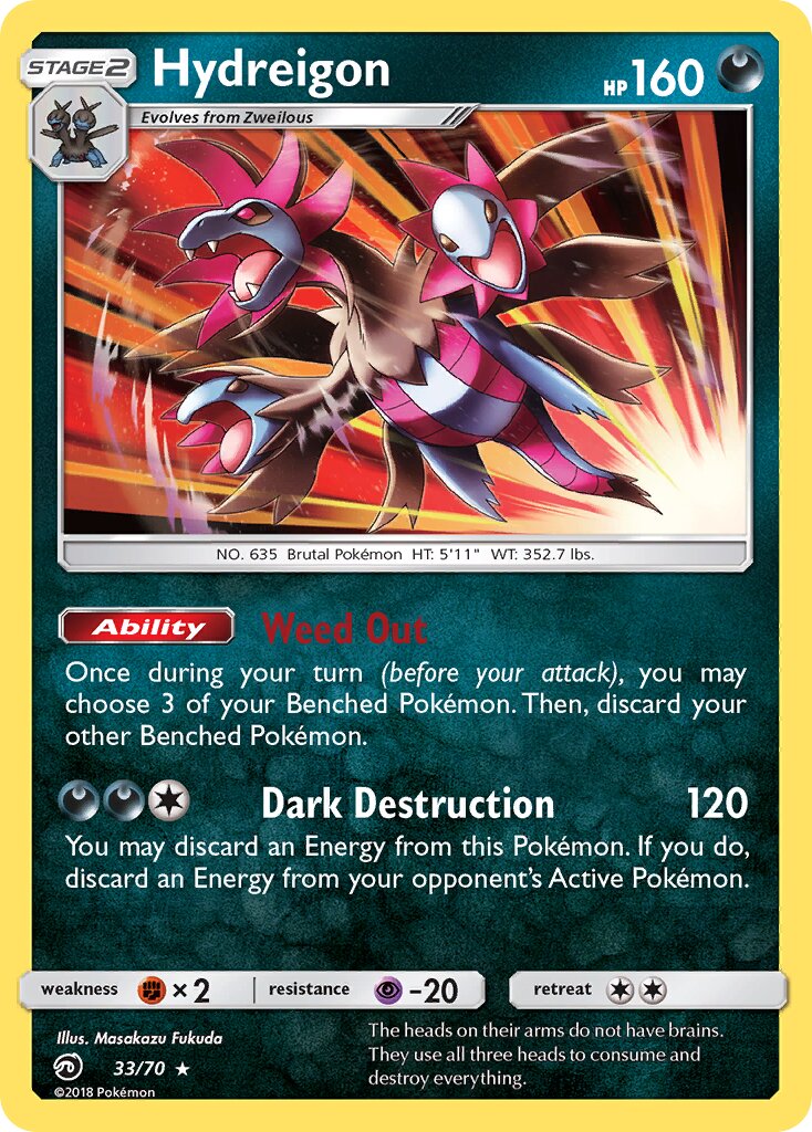 Hydreigon 033/78 — Dragon Majesty (English Pokémon TCG card)