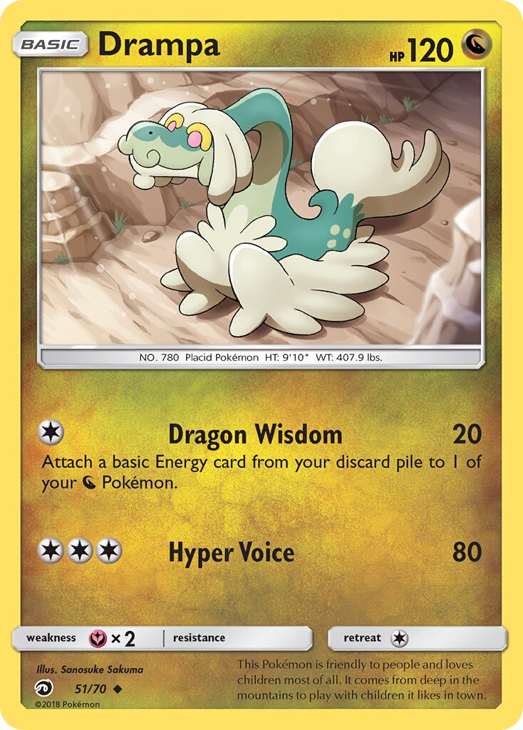Drampa 051/78 — Dragon Majesty (English Pokémon TCG card)