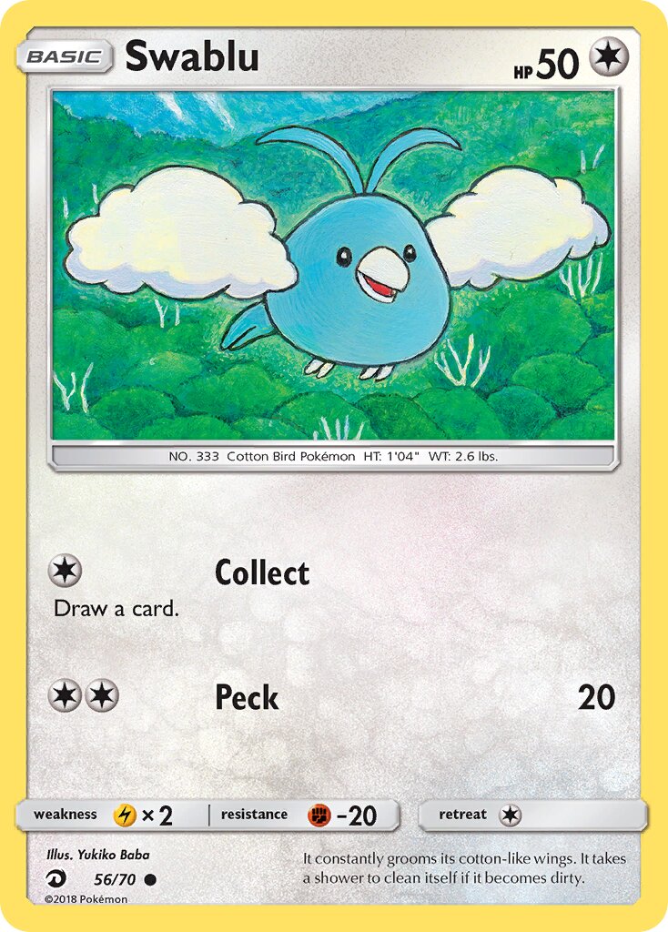 Swablu 056/78 — Dragon Majesty (English Pokémon TCG card)