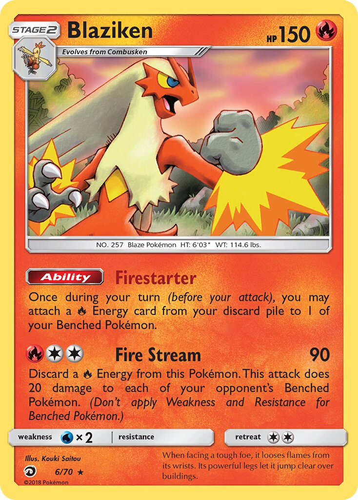 Blaziken 006/78 — Dragon Majesty (English Pokémon TCG card)