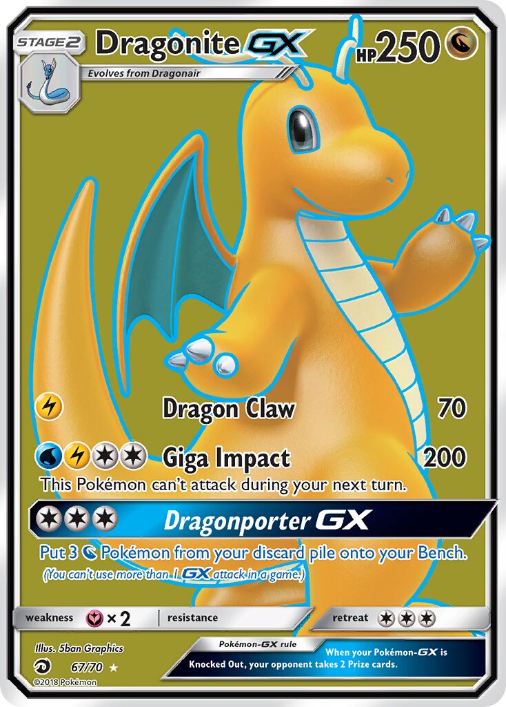 Dragonite-GX 067/78 — Dragon Majesty (English Pokémon TCG card)