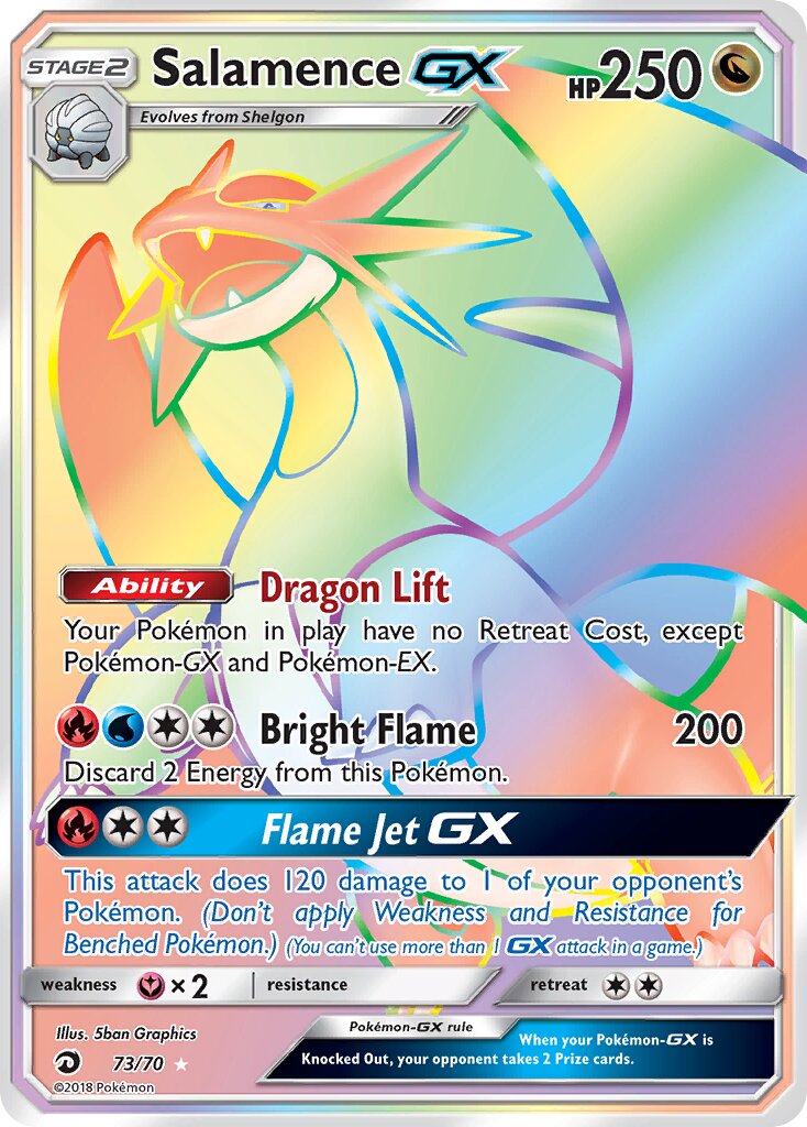 Salamence-GX 073/78 — Dragon Majesty (English Pokémon TCG card)