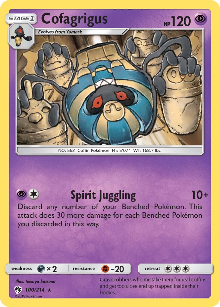 Cofagrigus 100/236 — Lost Thunder (English Pokémon TCG card)