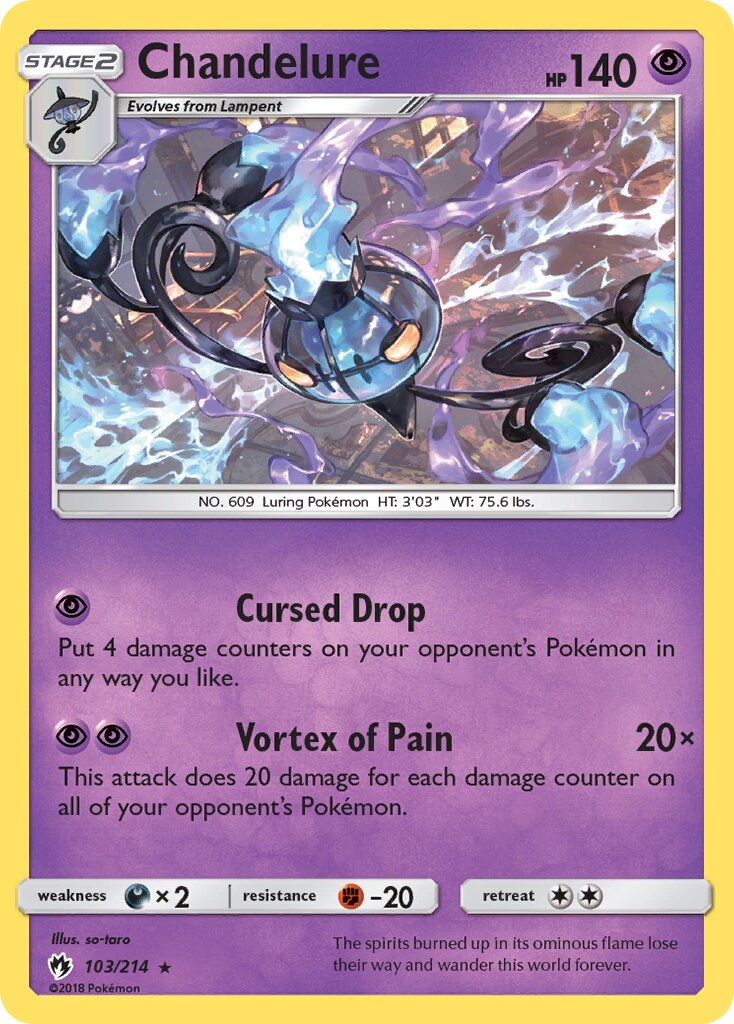 Chandelure 103/236 — Lost Thunder (English Pokémon TCG card)