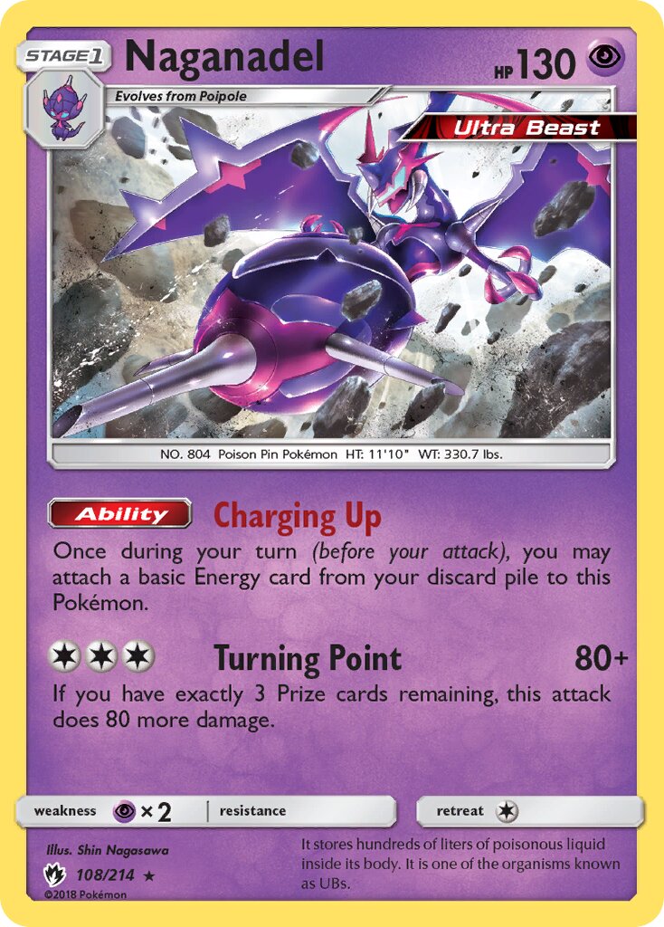 Naganadel 108/236 — Lost Thunder (English Pokémon TCG card)