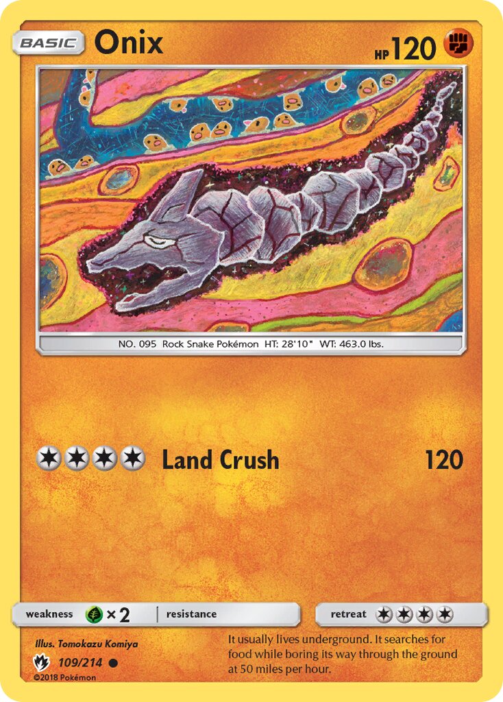 Onix 109/236 — Lost Thunder (English Pokémon TCG card)