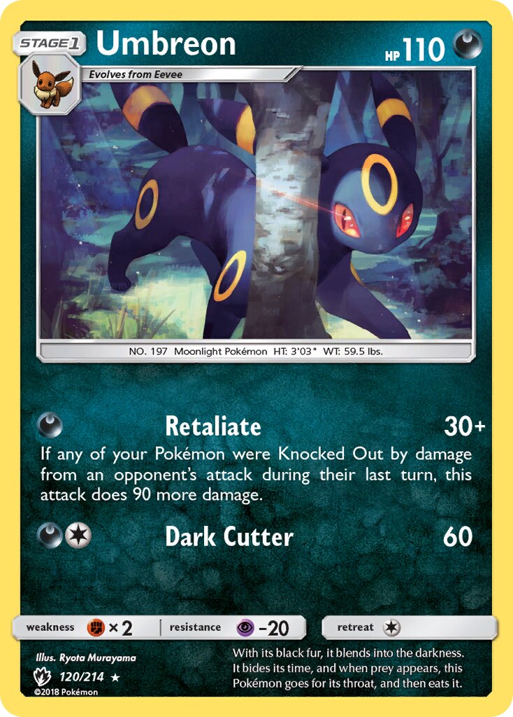 Umbreon 120/236 — Lost Thunder (English Pokémon TCG card)