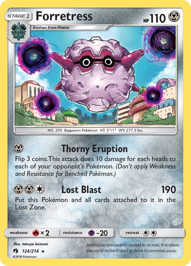 Forretress 124/236 — Lost Thunder (English Pokémon TCG card)