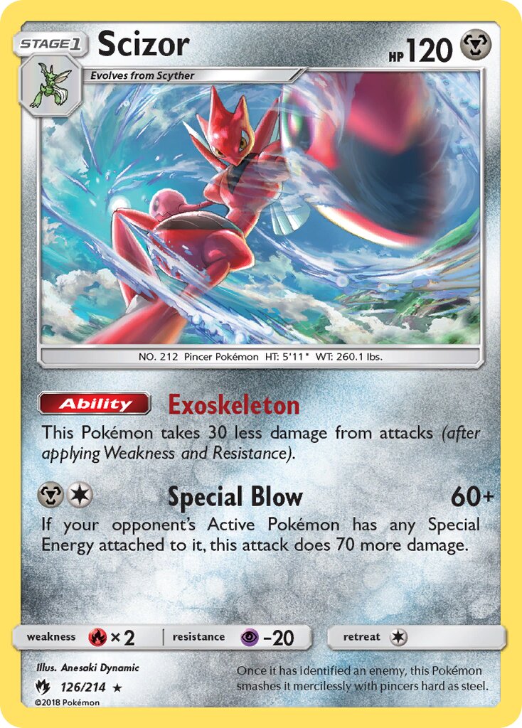 Scizor 126/236 — Lost Thunder (English Pokémon TCG card)