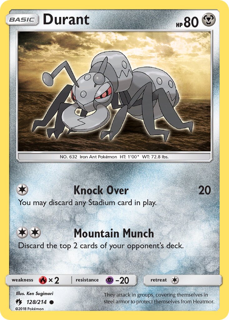Durant 128/236 — Lost Thunder (English Pokémon TCG card)