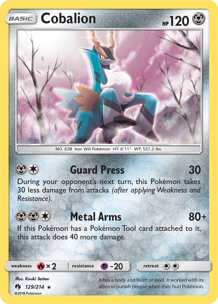 Cobalion 129/236 — Lost Thunder (English Pokémon TCG card)