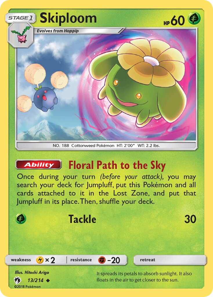 Skiploom 013/236 — Lost Thunder (English Pokémon TCG card)