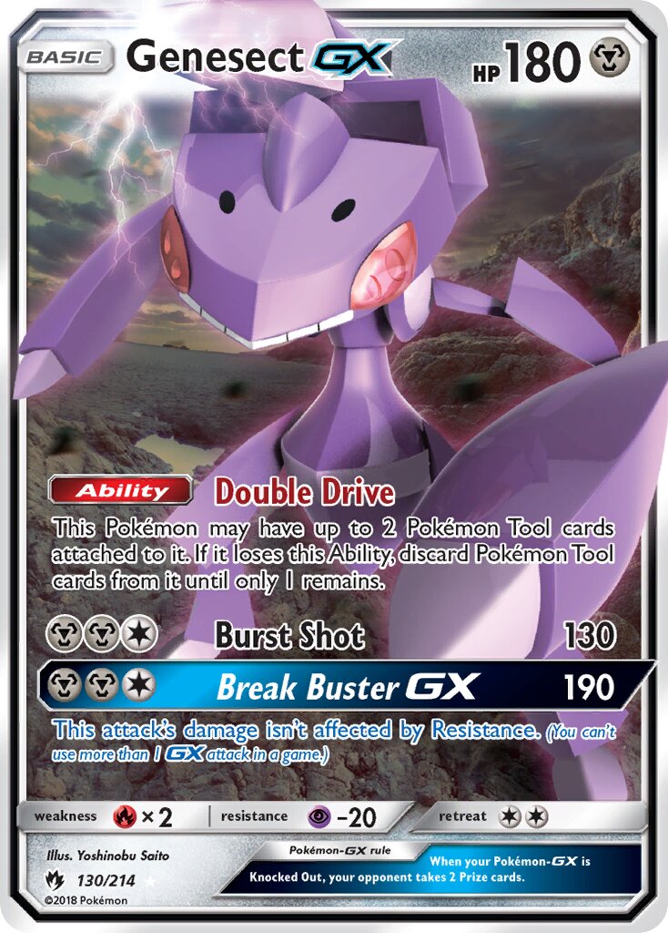 Genesect-GX 130/236 — Lost Thunder (English Pokémon TCG card)