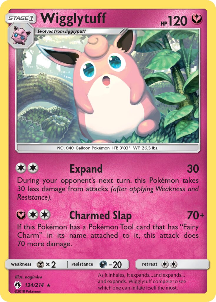 Wigglytuff 134/236 — Lost Thunder (English Pokémon TCG card)