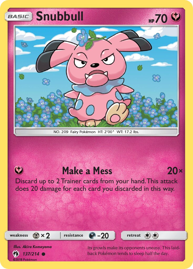 Snubbull 137/236 — Lost Thunder (English Pokémon TCG card)
