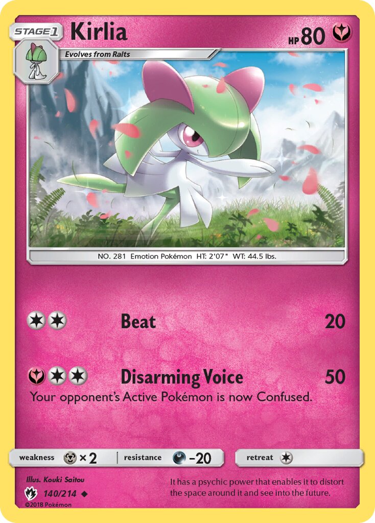 Kirlia 140/236 — Lost Thunder (English Pokémon TCG card)