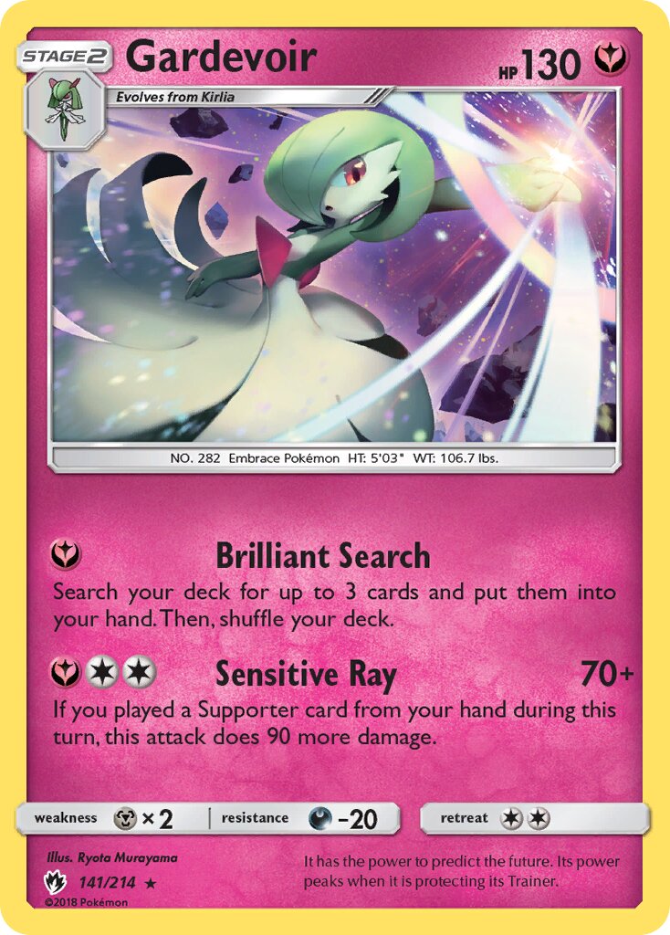Gardevoir 141/236 — Lost Thunder (English Pokémon TCG card)