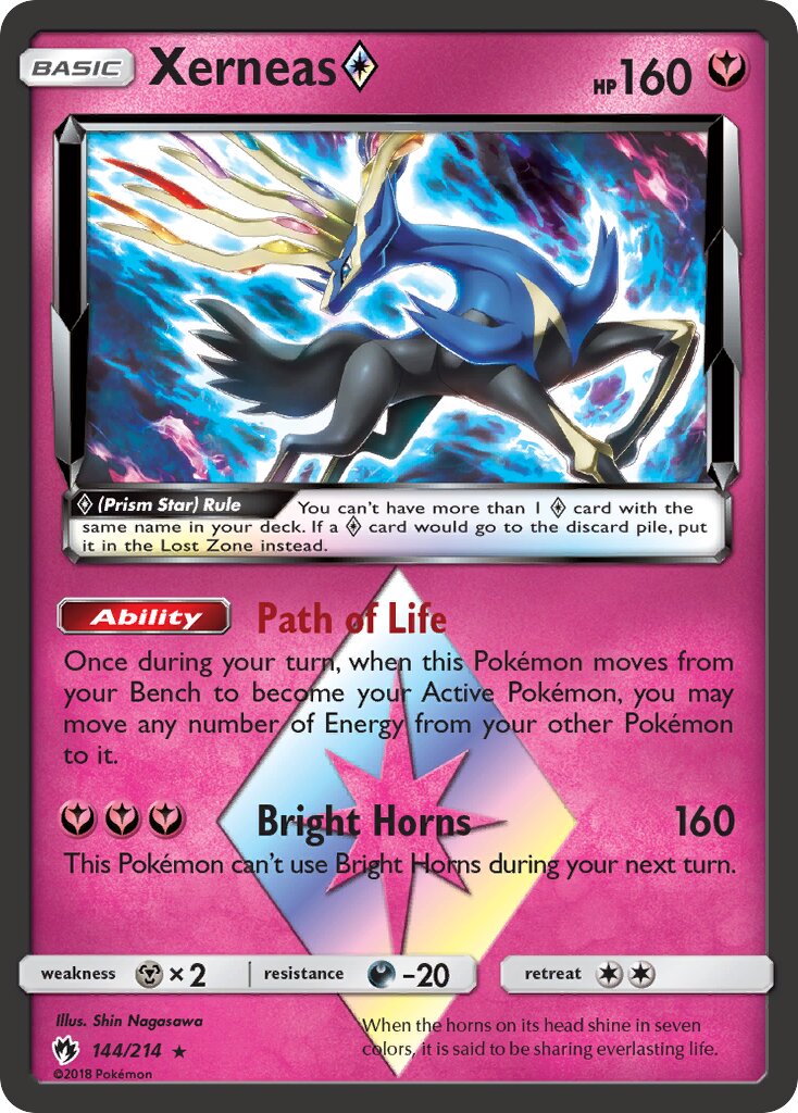 Xerneas ◇ 144/236 — Lost Thunder (English Pokémon TCG card)