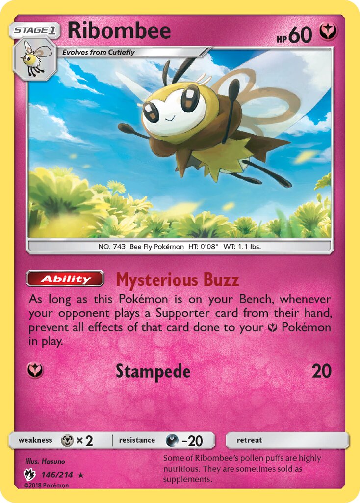 Ribombee 146/236 — Lost Thunder (English Pokémon TCG card)
