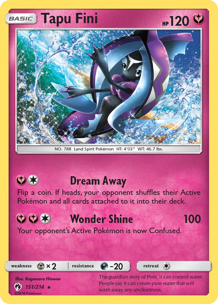 Tapu Fini 151/236 — Lost Thunder (English Pokémon TCG card)