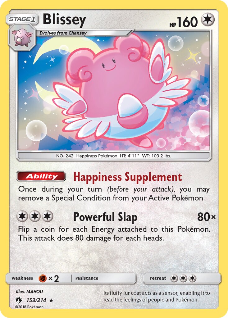 Blissey 153/236 — Lost Thunder (English Pokémon TCG card)
