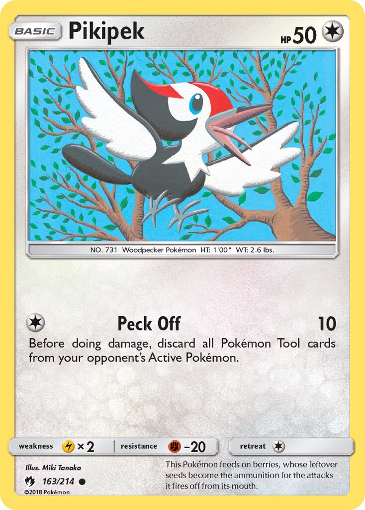 Pikipek 163/236 — Lost Thunder (English Pokémon TCG card)