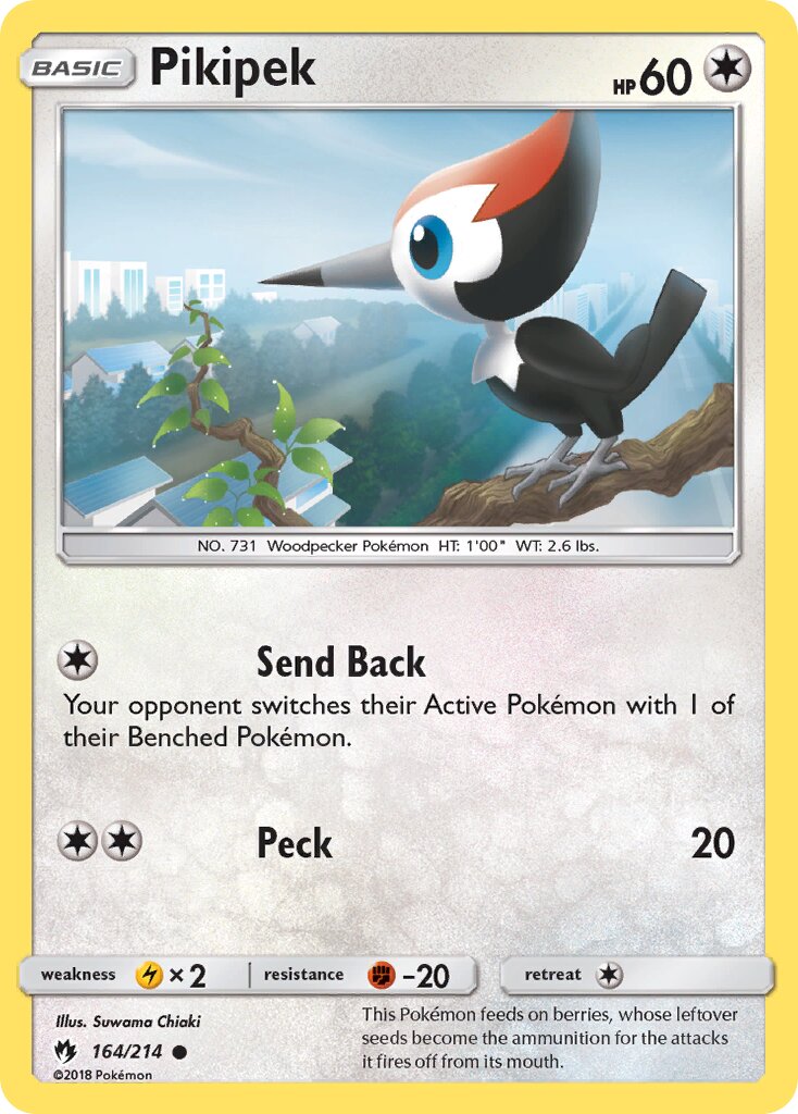 Pikipek 164/236 — Lost Thunder (English Pokémon TCG card)