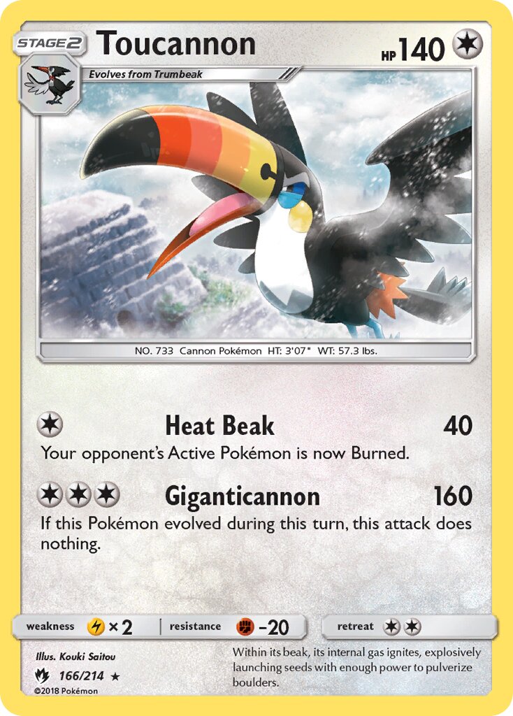 Toucannon 166/236 — Lost Thunder (English Pokémon TCG card)