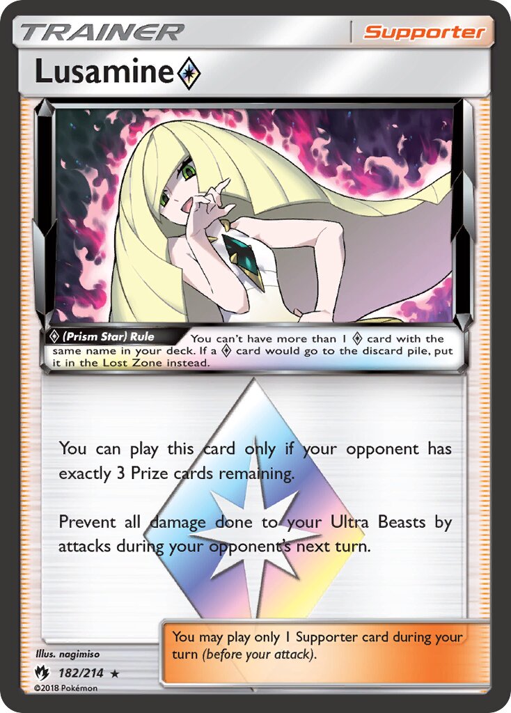 Lusamine ◇ 182/236 — Lost Thunder (English Pokémon TCG card)