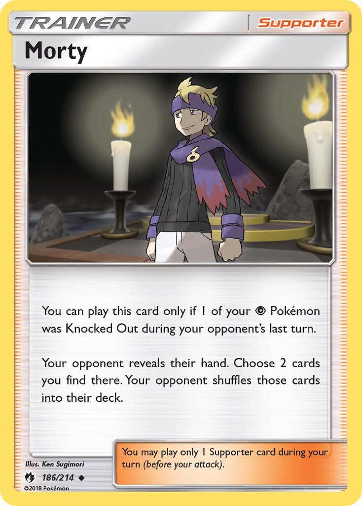 Morty 186/236 — Lost Thunder (English Pokémon TCG card)