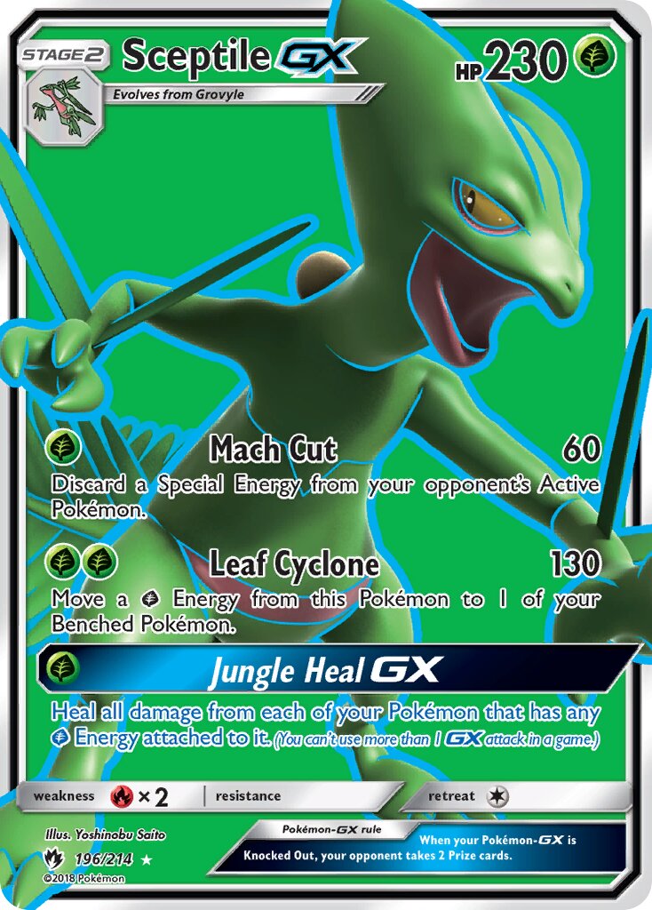 Sceptile-GX 196/236 — Lost Thunder (English Pokémon TCG card)