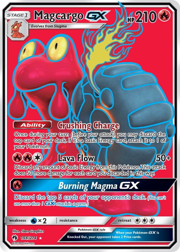 Magcargo-GX 198/236 — Lost Thunder (English Pokémon TCG card)
