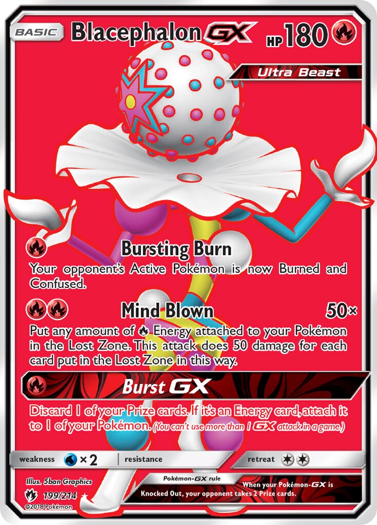 Blacephalon-GX 199/236 — Lost Thunder (English Pokémon TCG card)