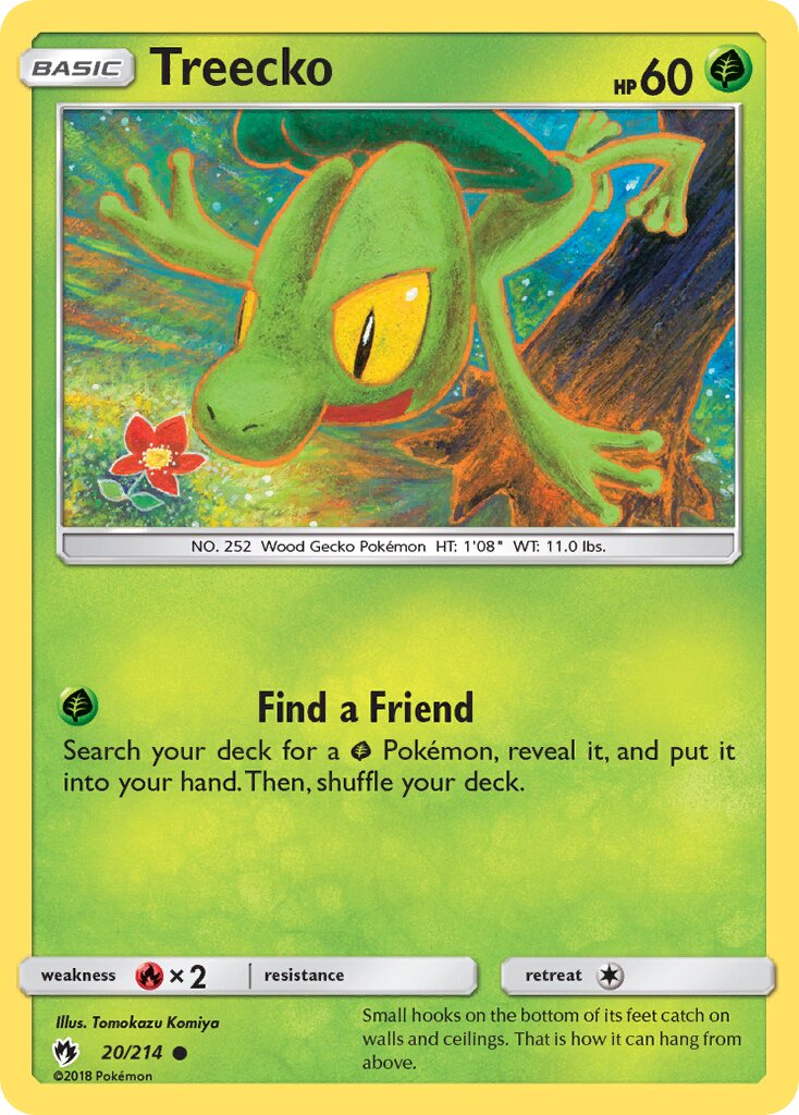 Treecko 020/236 — Lost Thunder (English Pokémon TCG card)
