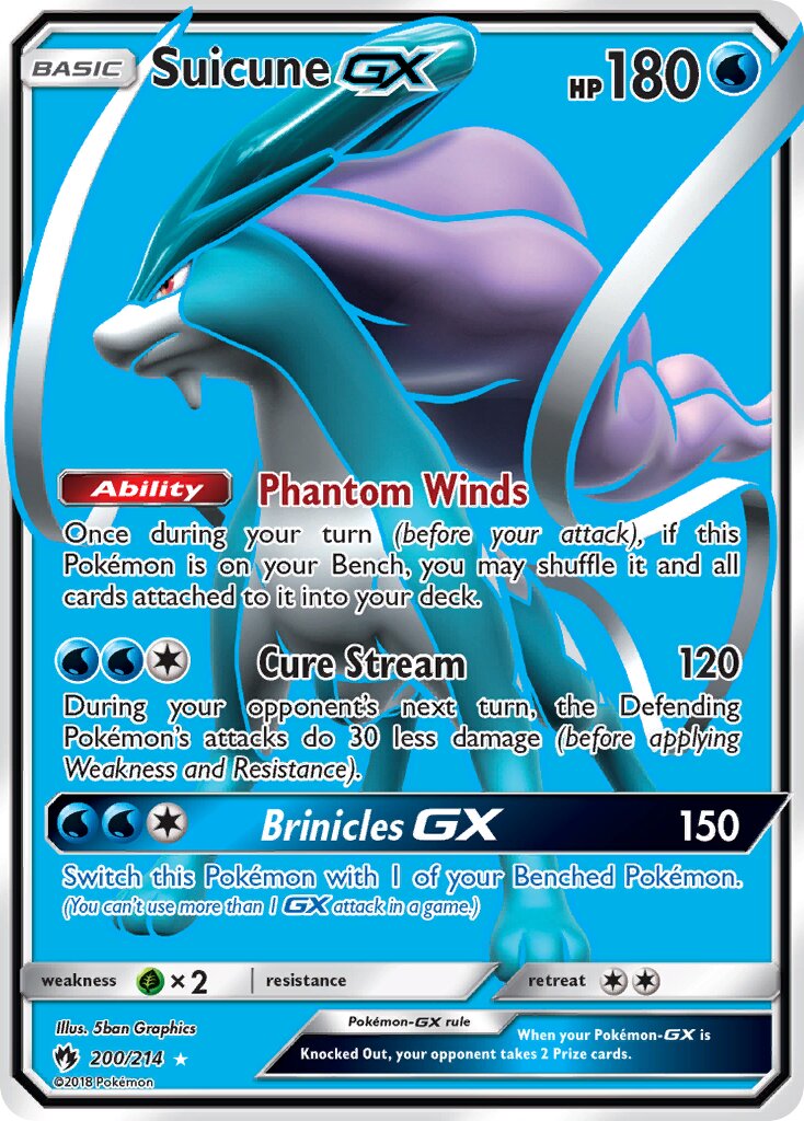 Suicune-GX 200/236 — Lost Thunder (English Pokémon TCG card)