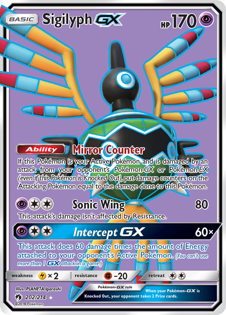 Sigilyph-GX 202/236 — Lost Thunder (English Pokémon TCG card)