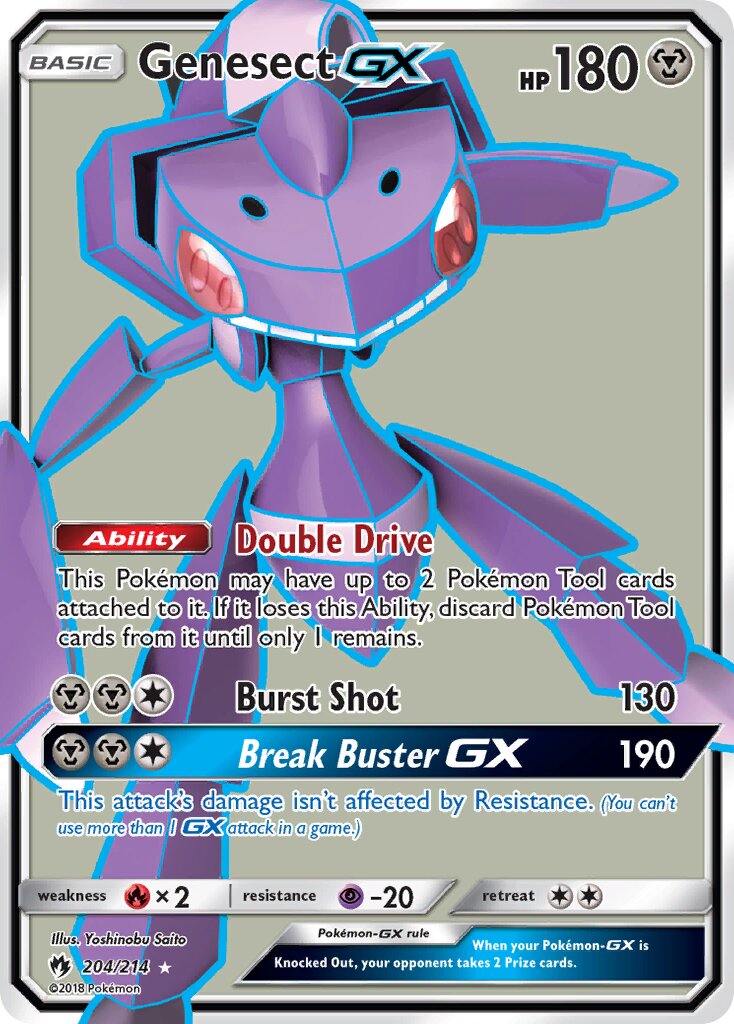 Genesect-GX 204/236 — Lost Thunder (English Pokémon TCG card)