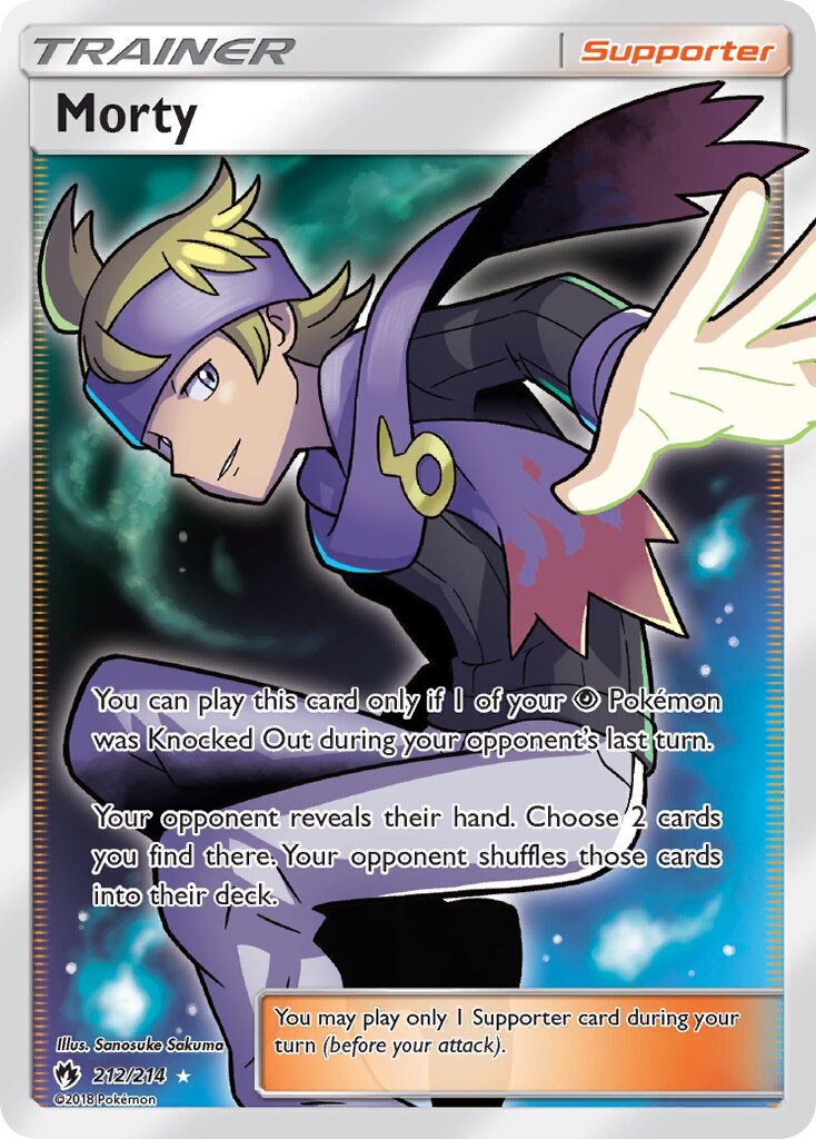 Morty 212/236 — Lost Thunder (English Pokémon TCG card)